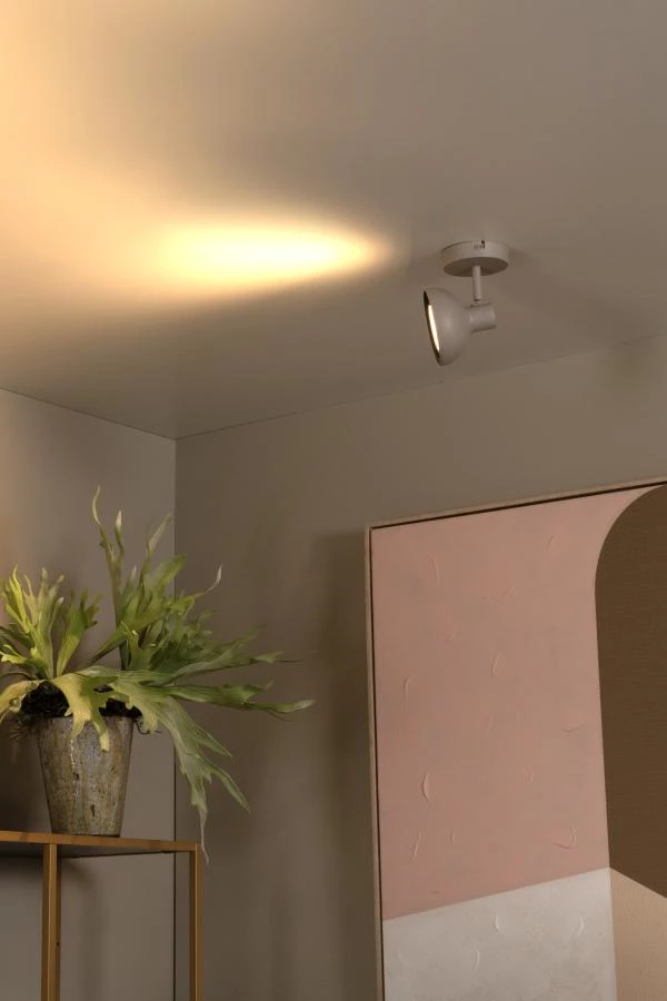 Lucide SENSAS - Ceiling spotlight - 1xGU10 (ES111) - Cream - atmosphere 1